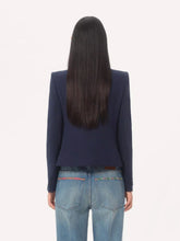 Valentino Garavani Provence Blue Viscose Jacket with Bow