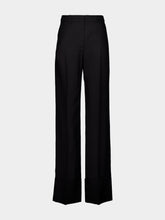 Black Tailored Woven Silk Trousers