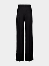 Valentino Garavani Black Tailored Woven Silk Trousers