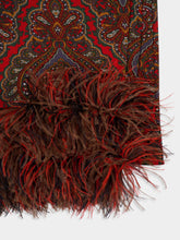 Valentino Garavani Paisley Silk Maxi Dress with Feathers