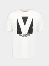 Valentino Garavani White Chez Valentino Print Cotton T-Shirt