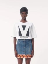 Valentino Garavani White Chez Valentino Print Cotton T-Shirt