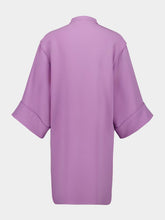 Valentino Garavani Lilac Mini Dress V-Neck Cady Couture Silk