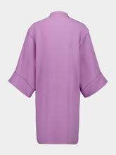 Valentino Garavani Lilac Mini Dress V-Neck Cady Couture Silk