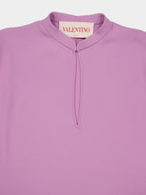 Valentino Garavani Lilac Mini Dress V-Neck Cady Couture Silk