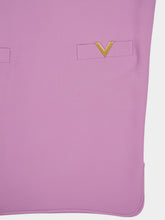 Valentino Garavani Lilac Mini Dress V-Neck Cady Couture Silk