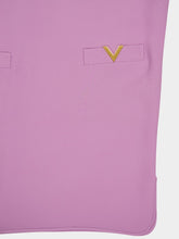Valentino Garavani Lilac Mini Dress V-Neck Cady Couture Silk