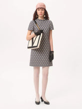 Valentino Garavani Night Blue Short Dress in Toute la V Jacquard