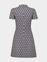 Valentino Garavani Night Blue Short Dress in Toute la V Jacquard