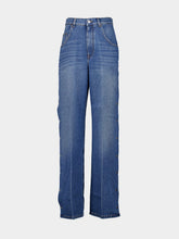 Stella McCartney Popper-Studded Bootcut Washed Denim Jeans