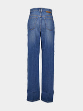 Stella McCartney Popper-Studded Bootcut Washed Denim Jeans