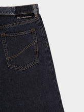 Stella McCartney Two-Tone Black Wide-Leg Denim Jeans