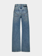 Stella McCartney Blue Straight-Leg Laced Denim Trousers