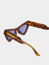 Retrosuperfuture x Marni Havana Fairy Pools Cat-Eye Sunglasses with Blue Lenses