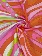 Pucci Orange Marmo and Iride Print Silk Carré Scarf