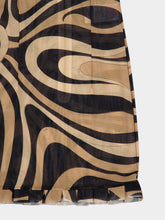 Pucci Beige and Black Marmo Ruffle Mini Dress