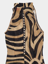 Pucci Beige and Black Marmo Ruffle Mini Dress