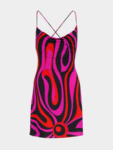 Pucci Fuchsia and Black Marmo Print Mini Dress