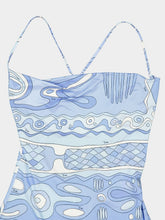 Pucci Pale Blue Angoli Print Short Dress