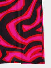 Pucci Fuchsia and Black Labirinto Print Maxi Dress