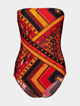 Pucci Vivara Print Bandeau Swimsuit