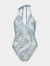 Pucci Pale Blue Orchidee Print Swimsuit