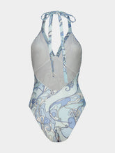 Pucci Pale Blue Orchidee Print Swimsuit
