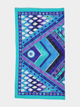 Pucci Turquoise and Blue Vivara Print Cotton Sarong