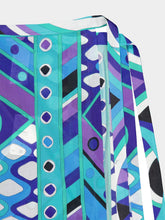 Pucci Turquoise and Blue Vivara Print Cotton Sarong Skirt