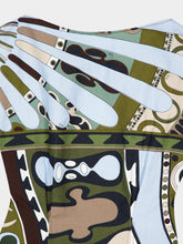 Pucci Khaki and Green Soleil Print Panama Mini Dress