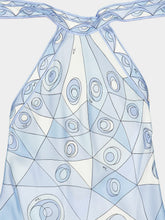 Pucci Pale Blue Occhi Print Silk Dress