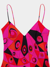 Pucci Fuchsia and Black Occhi Print Silk Dress