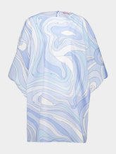Pucci Pale Blue Print Cotton Kaftan