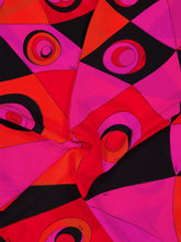 Pucci Fuchsia and Black Occhi Print Silk Kaftan