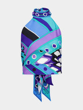 Pucci Turquoise and Blue Vivara Foulard Top