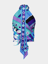 Pucci Turquoise and Blue Vivara Foulard Top