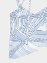 Pucci Pale Blue Iride Silk Scarf Top