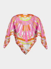 Pucci Soleil Print Silk Kaftan Top
