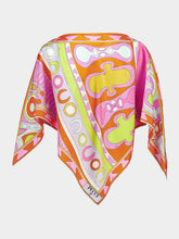 Pucci Soleil Print Silk Kaftan Top