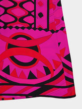 Pucci Fuchsia and Black Vivara Silk Palazzo Pants