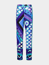 Pucci Turquoise and Blue Vivara Silk Pants