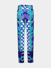 Pucci Turquoise and Blue Vivara Silk Pants