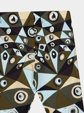 Pucci Khaki and Blue Occhi Print Leggings