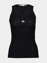 Stella McCartney Star Appliqué Black Tank Top