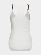 Stella McCartney White Tank Top with Chain Straps