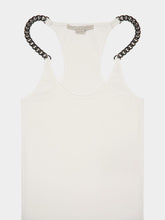 Stella McCartney White Tank Top with Chain Straps