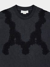 Stella McCartney Washed Black Lace Detail Relaxed T-Shirt