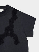 Stella McCartney Washed Black Lace Detail Relaxed T-Shirt