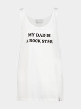 Stella McCartney White "My Dad Is a Rockstar" Cotton Tank Top