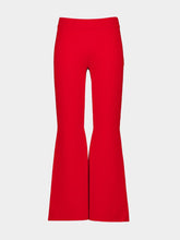 Stella McCartney Lipstick Red Mid-Rise Flared Trousers